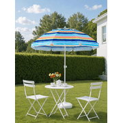 6.5FT Outdoor Umbrella   Sun Protection, Rain Resistant, Windproof, Manual Open-Close, Ideal for Beach, Camping & Picnics