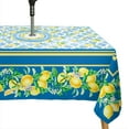 thumbnail image 1 of Outdoor Umbrella Tablecloth with Umbrella Hole for Oval Table Lemon Patio Table Cloth with Zipper-60x84 inch, 1 of 5