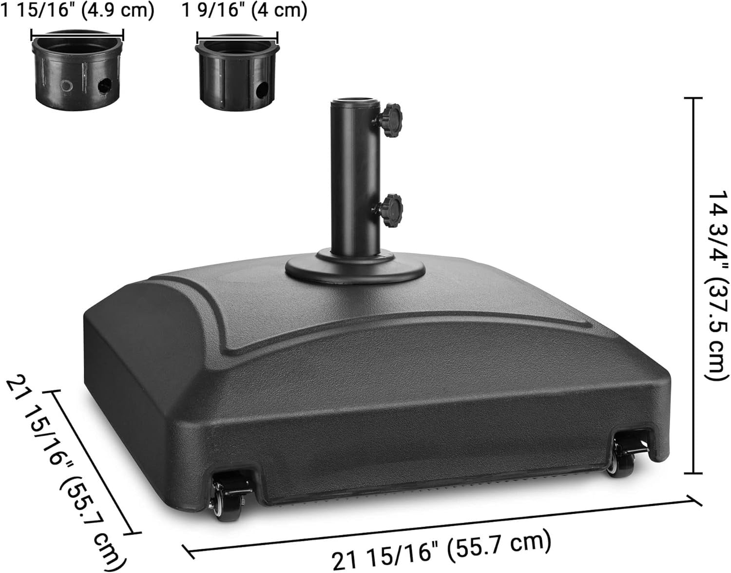 Outdoor Umbrella Weight with Wheels 88-143 lbs