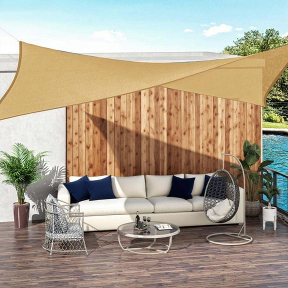 Outdoor Umbrellas, Sun Shade Sail Canopy Outdoor Shade Sail Cloth for Patio Deck Yard, Sand Patio Umbrellas,Polyethylene Cantilever Umbrellas, Garden & Outdoor Canopies & Gazebos Umbrellas & Shades