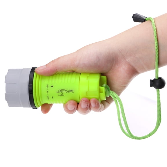 Outdoor Underwater LED Scuba Diving Flashlight Torch Aluminum Alloy ABS Waterproof 3 Modes High Low Flash For Diving Hunting Camping
