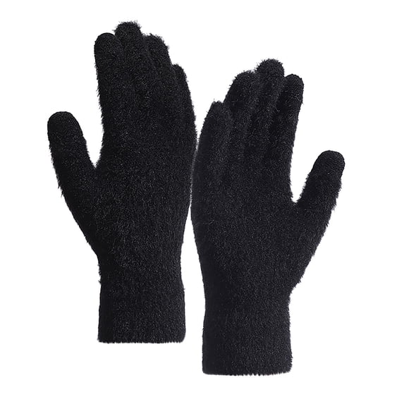 Outdoor Unisex Winter Gloves Solid Color Warm Stretched Thick Knitted Thermal Thermal Safety Comfy Workout Gym Gloves for Driving Cycling Running Hiking Skiing