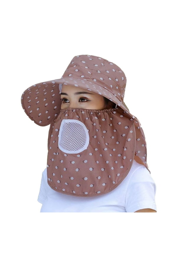 Outdoor Uv Protection Sun Hat Neck Face Flap Wide Brim Cap Hik Z2A3[ For A5L1 >ε K8U6
