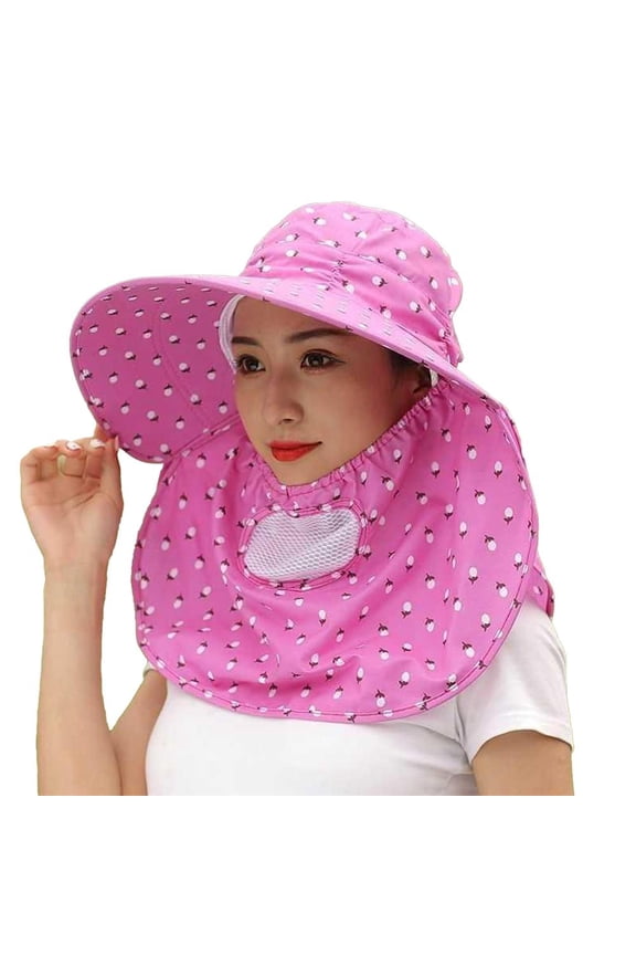 Outdoor Uv Protection Sun Hat Neck Face Flap Wide Brim Hiki For Cycling Cap G6R4