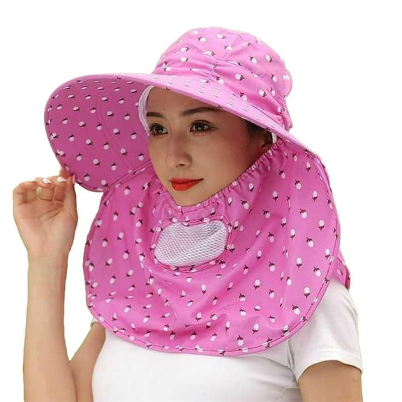 Outdoor Uv Protection Sun Hat Neck Face Flap Wide Brim Z2A3[ For Cycling Ne
