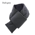 thumbnail image 1 of Outdoor Velvet Warm Thick Neck Warmer Shawl Scarf Down-Cotton Winter Scarves DARK GREY, 1 of 8