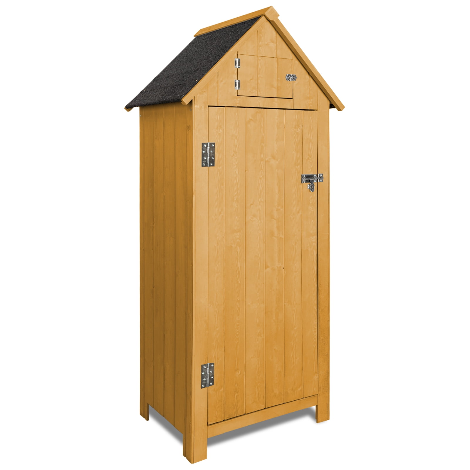 Outdoor Vertical Shed, SESSLIFE Wooden Storage Tool Shed with