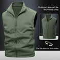 thumbnail image 1 of Outdoor Vests Jacket for Men, Sleeveless Windbreaker Fleece Jackets for Golf, Travel, Fishing, Hiking Reversible Wear Gilet Outwear Green M, 1 of 6