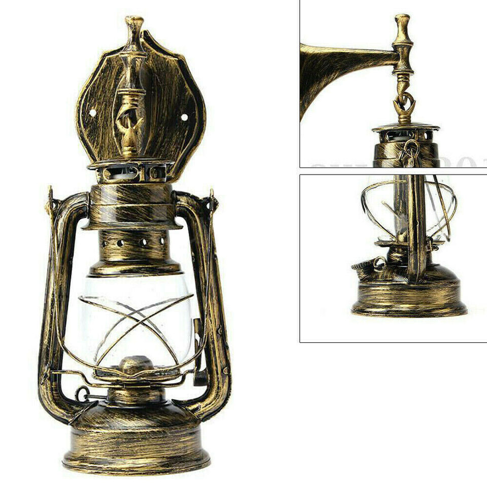 ZJINJIN Vintage Rustic Outdoor Wall Sconce Lantern Lamp Retro Antique Light Fixture E27