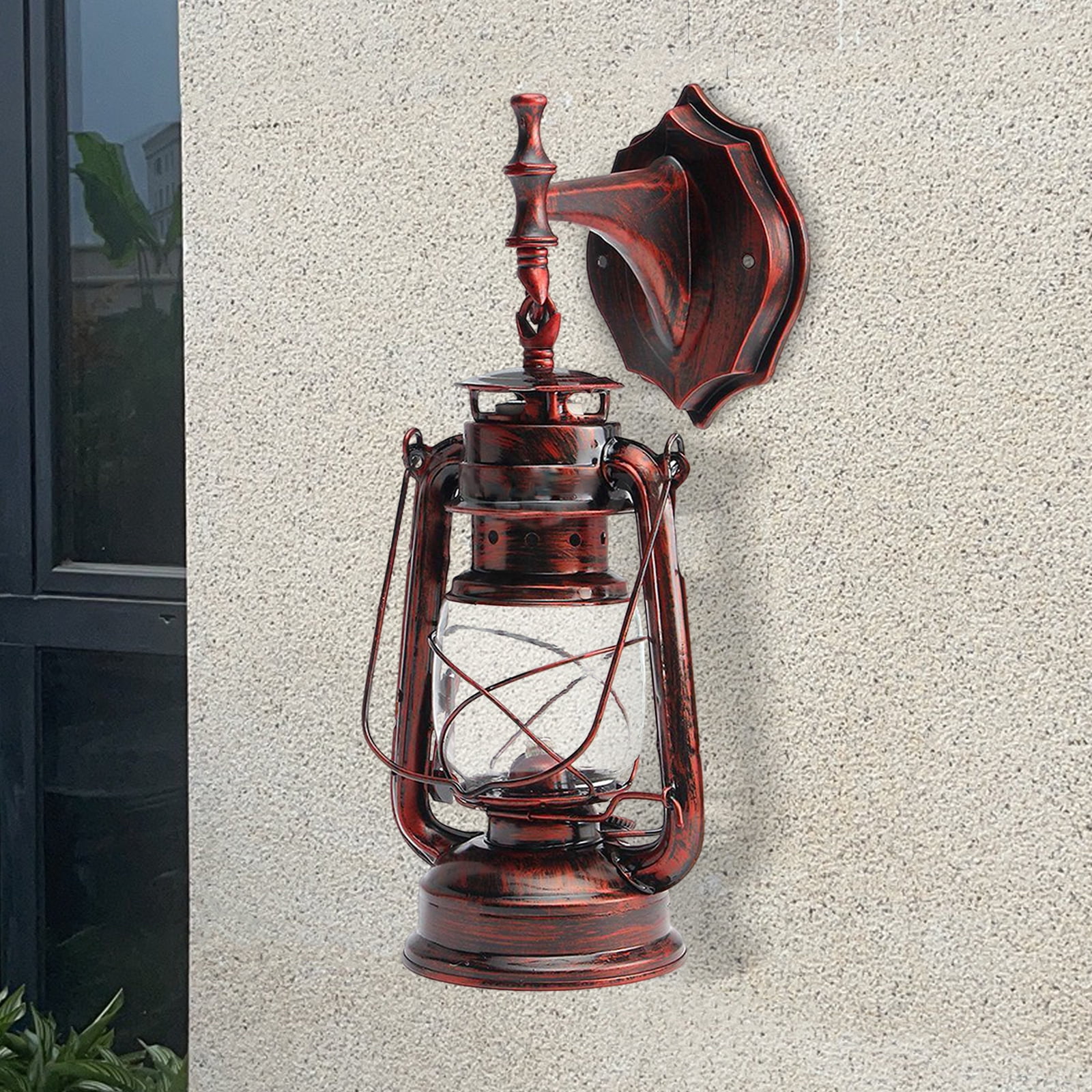 Outdoor Vintage Antique Rustic Lantern Lamp Retro Wall Sconce Light Fixture E27 for Living Room, Bedroom, Porch, Foyer, Hallway, Bar, Café, Themed Hotel, Stairwel ( Bulb Not Included)