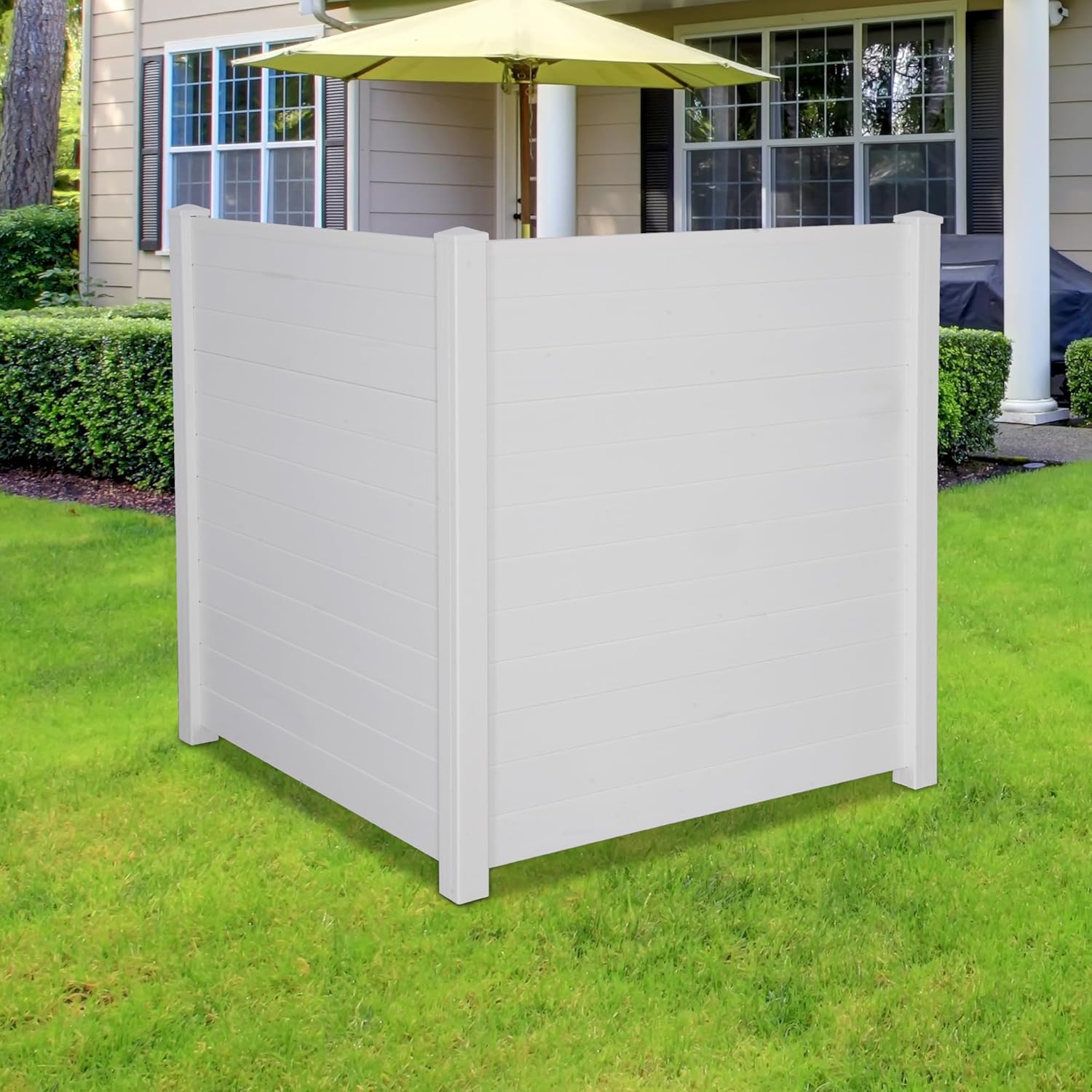 Outdoor Vinyl Privacy Screen, Privacy Fence Panels for Outside Units