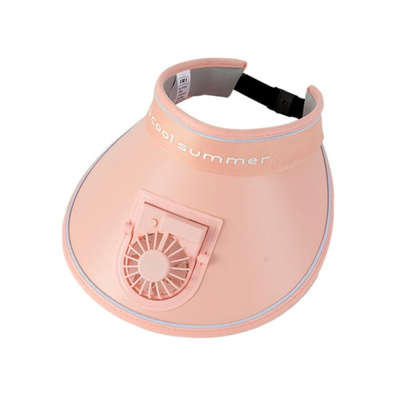 Outdoor Visor Hat with Solar Fan, Fan Visor Hat for Woman, Solar Powered - USB Charging Sun Visor Cooling Hats with Built in, 3 Speed Adjustment - Large Area Sun Protection for Outdoor Beach Travel