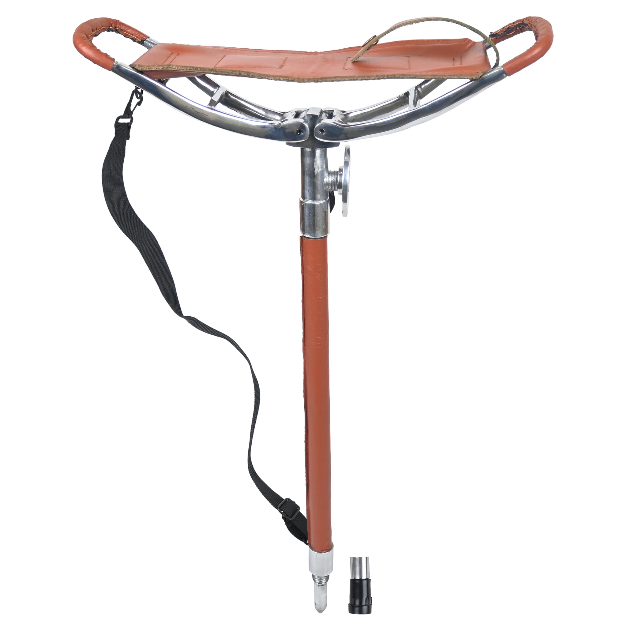 Outdoor Walking Stick Seat Spectator Adjustable Cane Seat Stainless Steel Portable Golf Seat