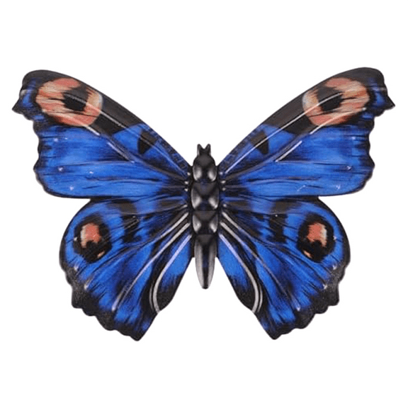 Outdoor Wall Decor Butterfly Decoration Metal for Fence Home Decorations Blue