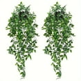 thumbnail image 1 of Outdoor Wall Decor, Patio Decor, 2pcs 25.6in artificial hanging plants, Artificial Potted Plants for Indoor Outdoor Aesthetic Office Living Room Shelf Decor, Outdoor Wall Decor for Patio, 1 of 6