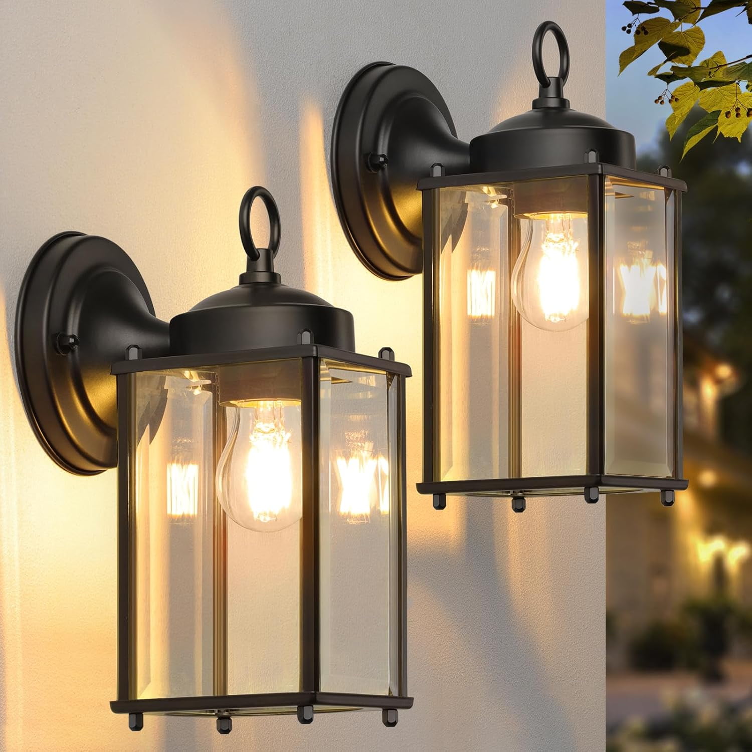 9.76'' Outdoor Wall Light Fixtures 2 Packs, Waterproof Porch Lights Wall Lant 9.76'' Outdoor Wall Light Fixtures 2 Packs, Waterproof Porch Lights Wall Lant