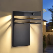 Outdoor Wall Light LED Dusk to Dawn Black Waterproof Modern Exterior Sconce 3000K for Porch Garage Patio