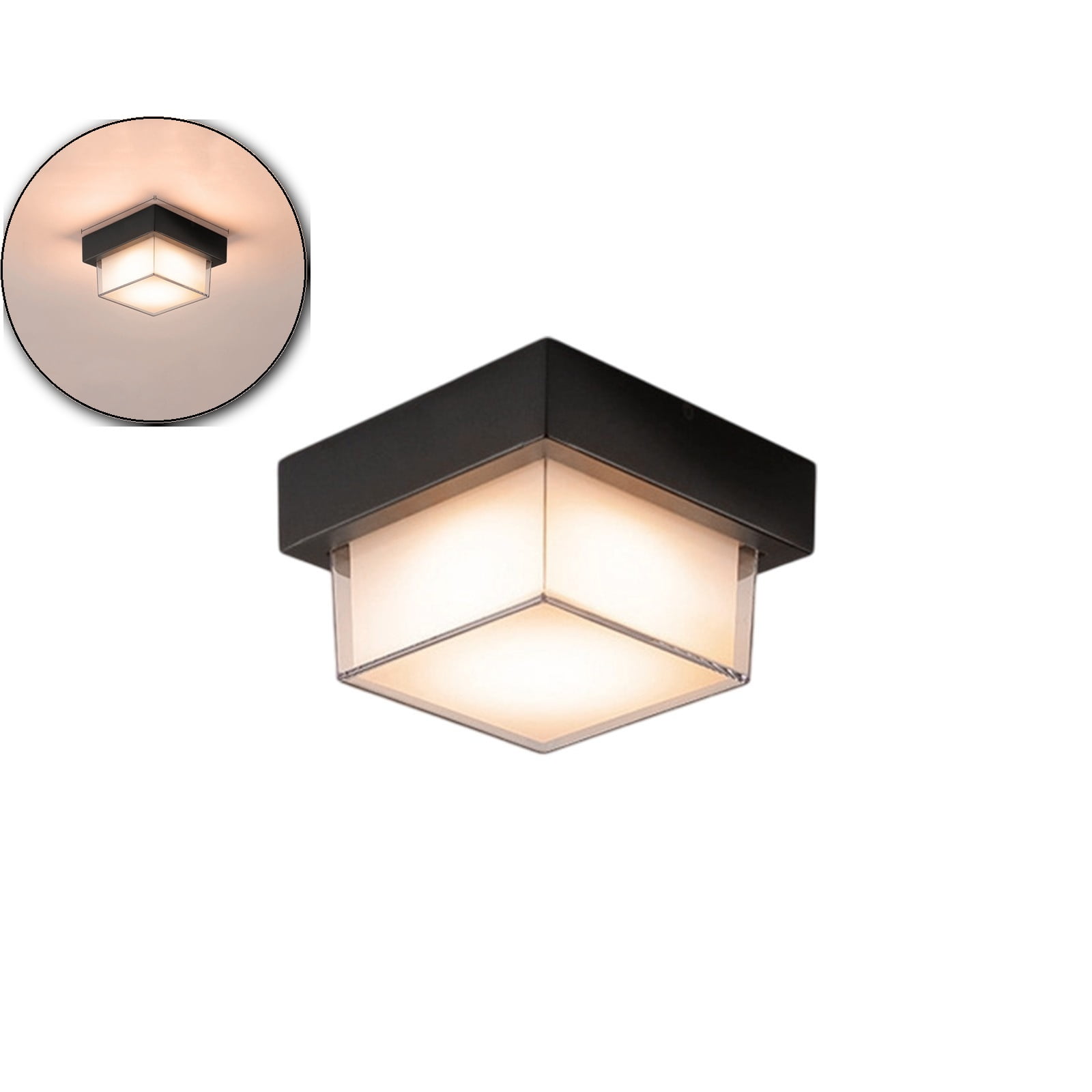 Outdoor Wall Light, Small Anti Rust Exterior Wall Lighting Fixtures, Square Wall Mount LED Porch Lights for House with Waterproof for Front Porch, Garage, Patio