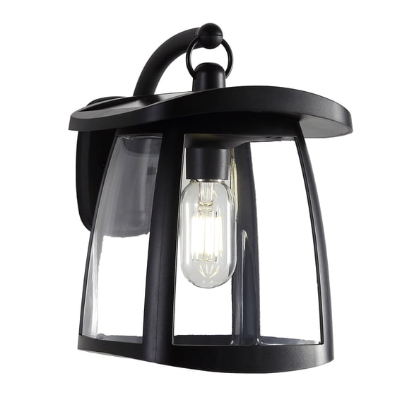 Outdoor Wall Light  Sofucor Solar-Powered Outdoor Wall Lamp Waterproof Metal Lanterns for Porch & Entryway  Matte Black Wall Mounted Sconces