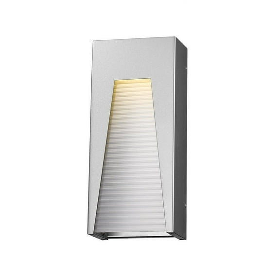 Z-Lite 561B Millenial 18" Tall Led Wall Sconce - Silver / Silver / Frosted Ribbed Glass