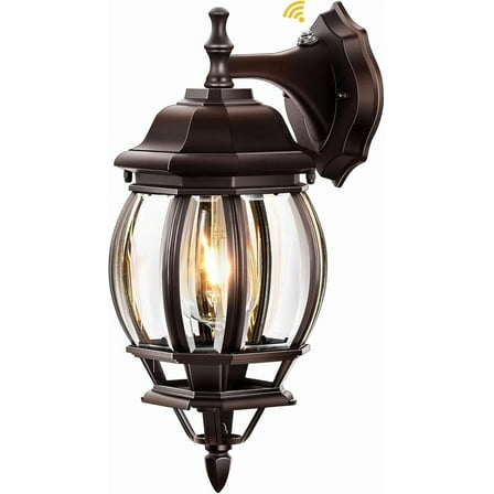 Outdoor Wall Lights, Dusk to Dawn Outdoor Garage Light Wall Mount, Black Exterior Light Fixture for House, Exterior Sconce Lights for Coach, Waterproof Outside Porch Lights Wall Lantern Lamp