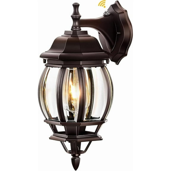 Outdoor Wall Lights, Dusk to Dawn Outdoor Garage Light Wall Mount, Black Exterior Light Fixture for House, Exterior Sconce Lights for Coach, Waterproof Outside Porch Lights Wall Lantern Lamp