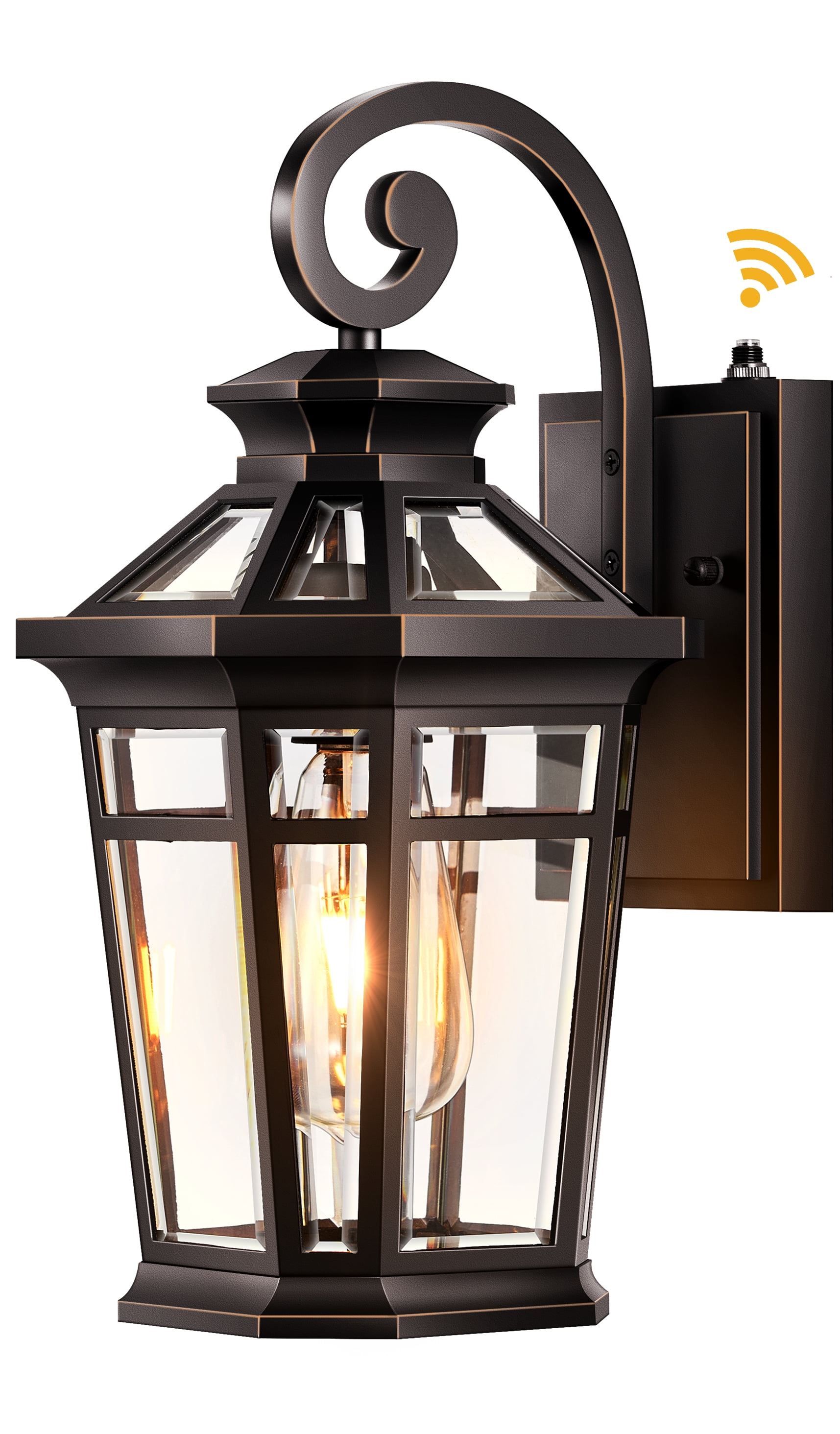Outdoor Wall Lights Wall Mount, Exterior Lighting Fixtures Dusk to Dawn, Oil Rubbed Bronze Front Porch Lights, Outdoor Wall Lantern with Tempered Glass, Anti-Rust Garage Sconce Lights, Patio