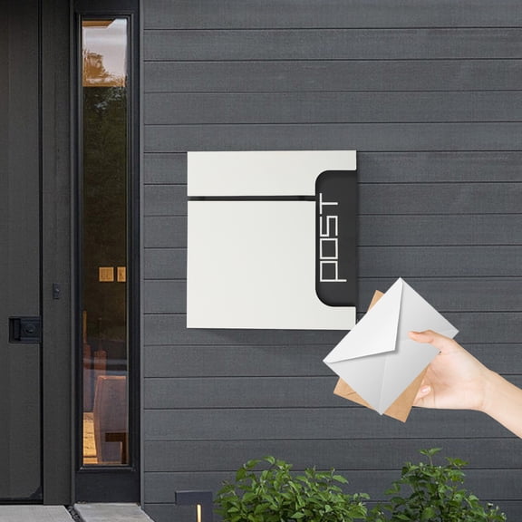 Outdoor Wall Mount Lockable Letters Mailbox Stainless Steel Mail Letter Post Box