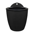 thumbnail image 1 of Outdoor Wall Mounted Container With Drainage Holes Plastic - Black 18x16x12.5cm Hanging Flower Pot for Balcony, Terrace, Indoor & Patio Decor, 1 of 6