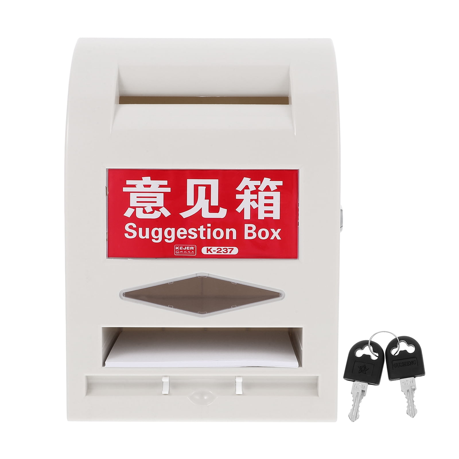KINGCEPHAS Wall Mount Mailbox With Combination Lock - Waterproof Outdoor Postbox With See-Through Window