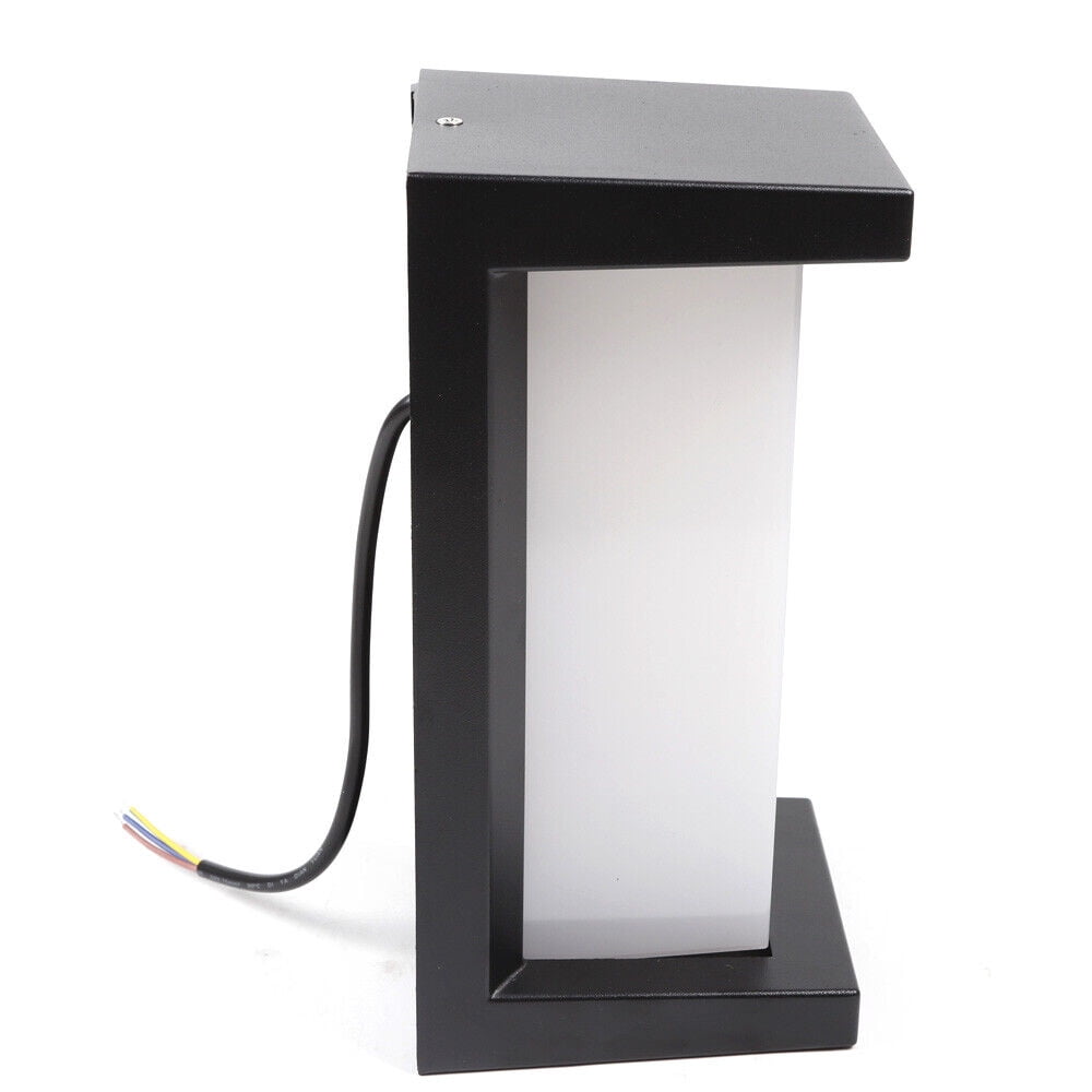 Outdoor Wall Porch Lights, Modern Waterproof Aluminum LED Wall Sconce Exterior Light Fixture 18W for Outdoor Garden Indoor Hallway Yard (Black)