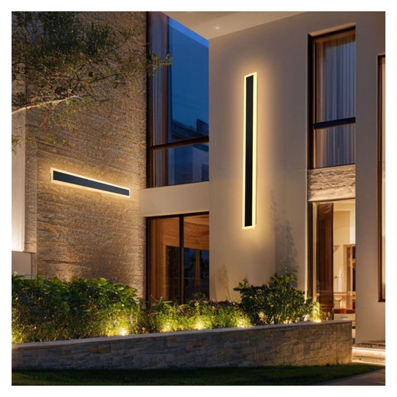 Outdoor Wall Sconce 2 Pack, 39.4 Inch Modern Exterior Light Fixtures, Dimmable 2700K-6000K, IP65 Waterproof, Wall Mount Porch Garage Lighting