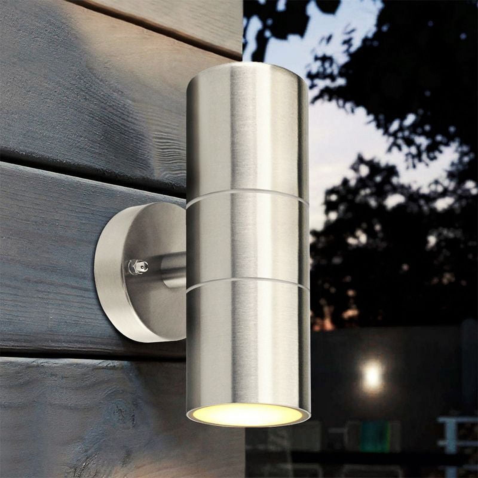 Outdoor Wall Sconce Porch Light 1-Pack Stainless Steel Exterior Wall Lights  Waterproof Up and Down Wall Lamp, image size:1600x1600