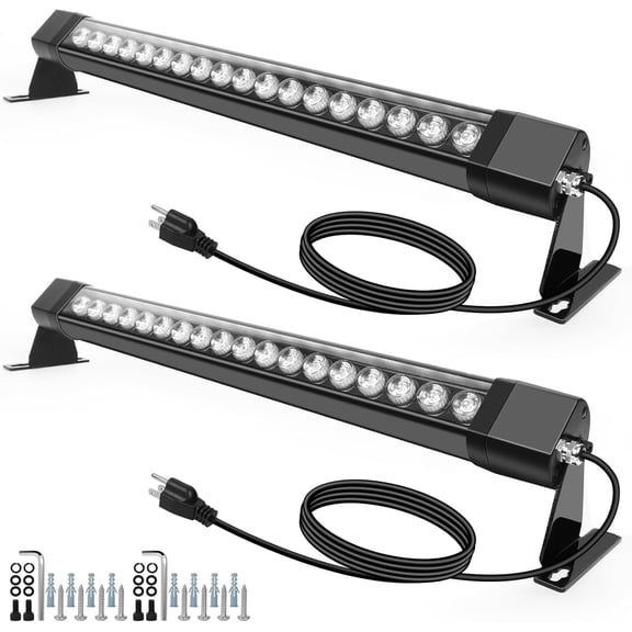 Outdoor Wall Washer Lights 2 Pack,36W 5000K Daylight White Wall Washer Lighting,2FT 120V LED Linear Wall Wash Light Bar for Garden,Backyards,Building,Courtyards Lighting