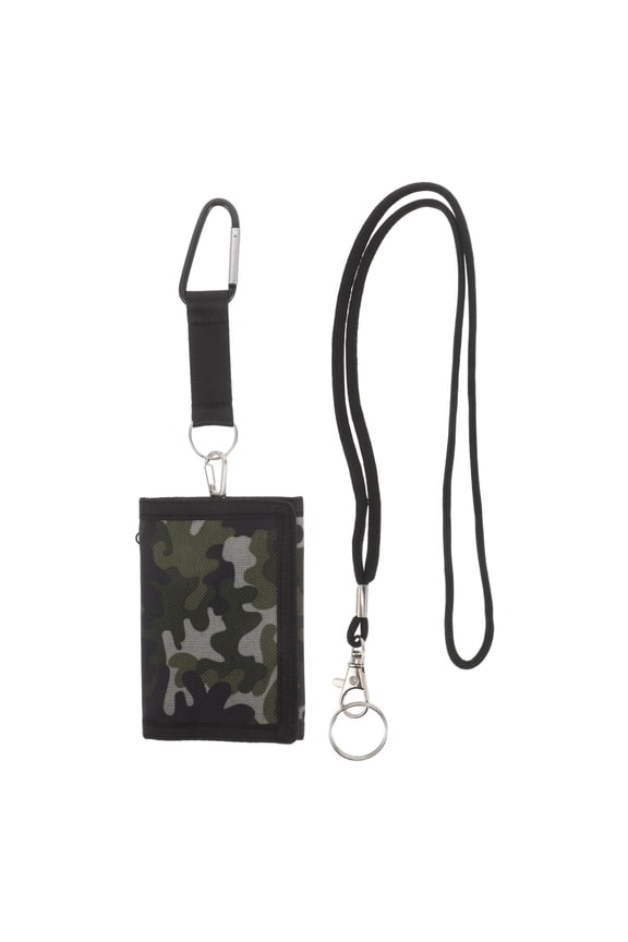 Men's Neck Wallet with Keychain - Travel Money Pouch, Portable Credit Card Holder, Sports Cash Organizer, Outdoor Storage Bag