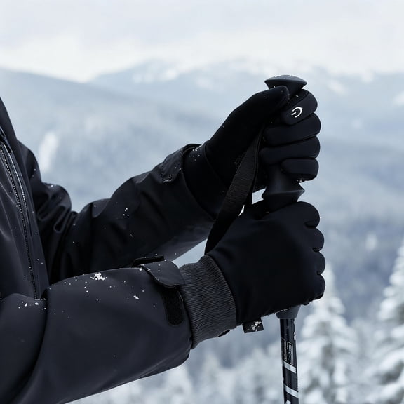 Outdoor Warm Gloves, Mens Womens Gloves for Cold Weather, Touchscreen Anti-Slip Skiing Gloves, for Skiing Running Cycling Hiking Gaming Sports