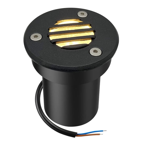 Outdoor Warm White Anti-Glare in-Ground Light Courtyard Landscape Spotlight Ground Path Deck Well Light DC12-24V 5W