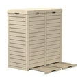 thumbnail image 1 of Outdoor Waste Bin Waterproof Resin Garbage Can, Durable and Stylish Outdoor Trash Can (Cappuccino, 61 Gal), 1 of 7