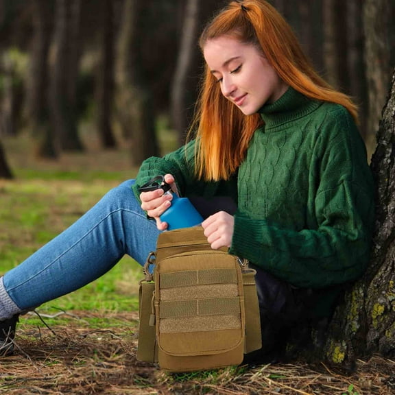 Outdoor Water Bottle Bag with Adjustable Strap for Hiking Cycling and Camping Essential Gear for Active Lifestyles and Adventure Enthusiasts Topliu