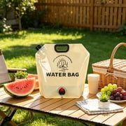 Outdoor Water Carrier ,Foldable Large Capacity Storage Bag with Spigot And Handle,Collapsible Vessel for Camping,Hiking Trips And Household Emergency Water Reserve