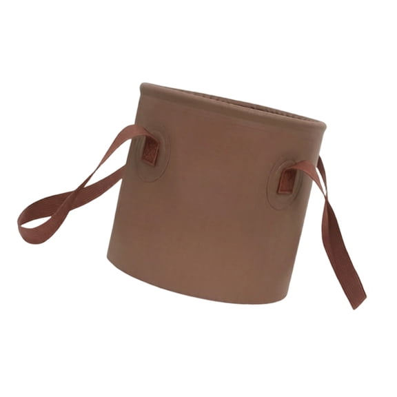 Outdoor Water Carry Bucket for Camping Cleanup, PVC Bucket with Wide Opening and Webbing Side Handles