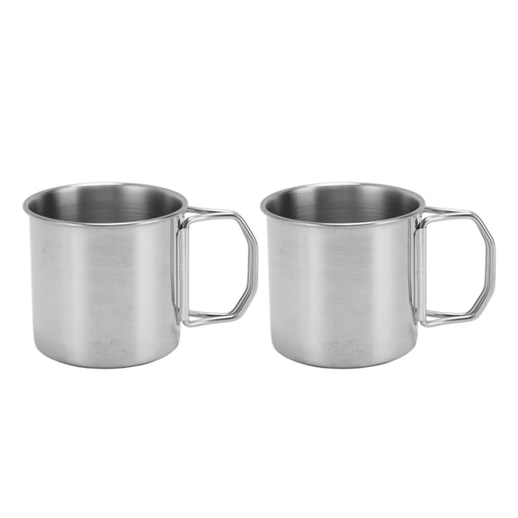 Outdoor Water Cup Foldable Handle Portable Stainless Steel Mug For Travel Camping Hiking