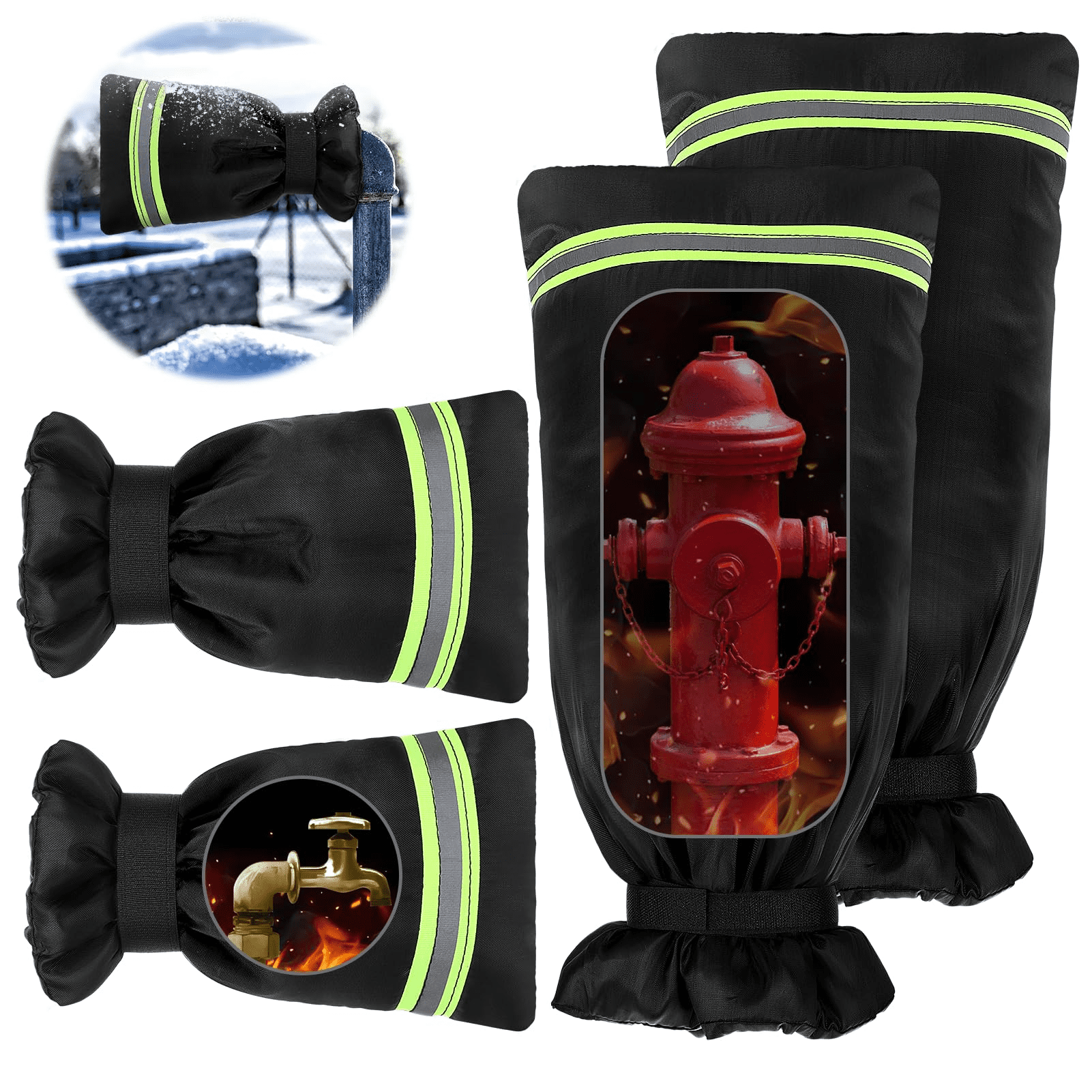 Outdoor Water Faucet Cover Set for Winter, Freeze Protection