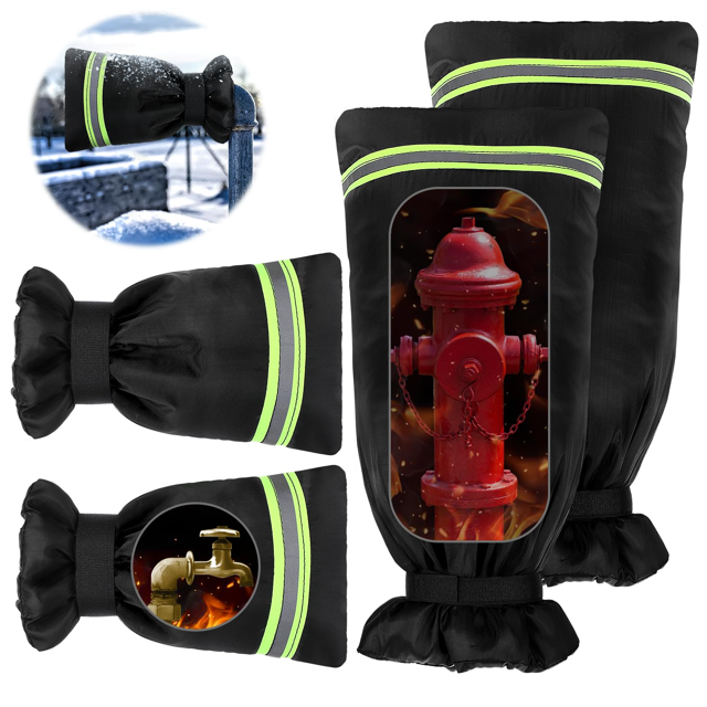 Outdoor Water Faucet Cover Set for Winter, Freeze Protection