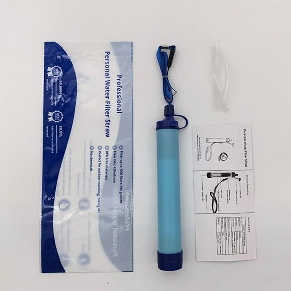 Outdoor Water Filter, Personal Water Filters Straw, Portable Survival Gear Filtration Water Purifier for Camping Hiking and Emergency Preparedness