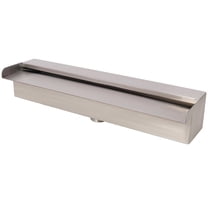 Outdoor Water Fountain Pool Fountain, Spillway for Swimming Pool Decoration Sheer Descent, Waterfall Fountain for Outdoor Garden Pond, Stainless Steel 17.7",Garden Water Fountain