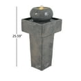 thumbnail image 1 of Outdoor Water Fountains 25.59"H Minimalist Concrete Column Fountain–LED-Lit Modern Outdoor Oasis, Durable Landscape Feature for Patio, Porch,Tiered Outdoor Water Fountain, 1 of 10