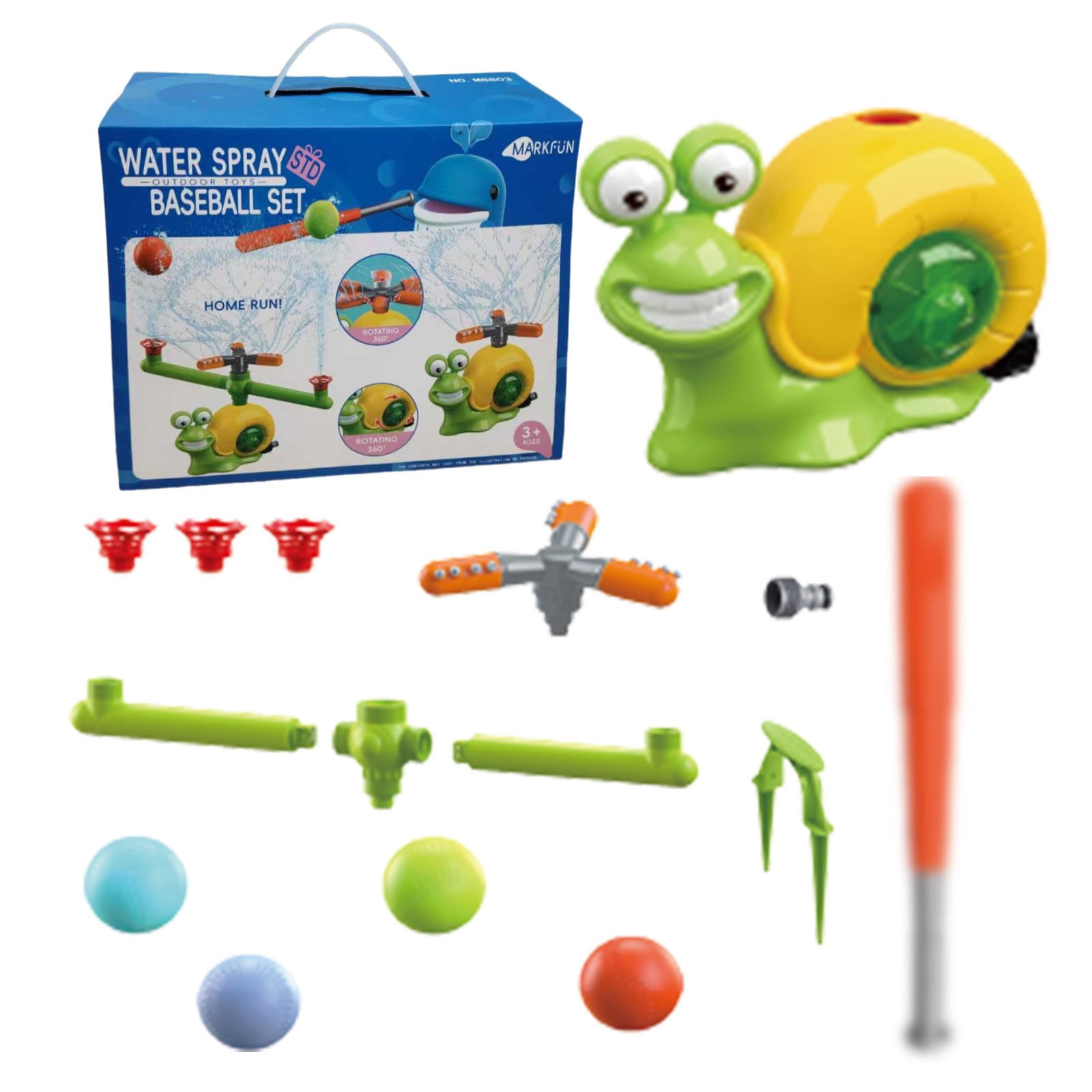Outdoor Water Play Toys for Kids Baseball Sprinkler Set for Summer Garden Play and Pool Games Ideal Backyard Activity for Children 3 and Up