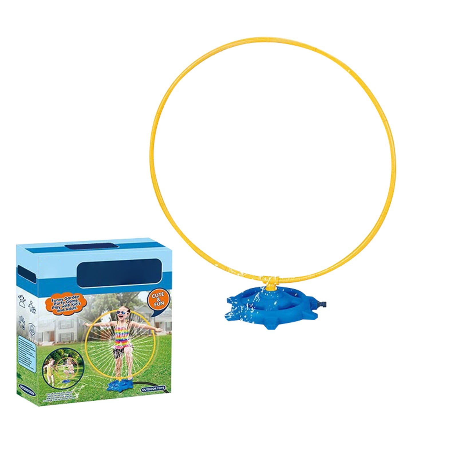 Outdoor Water Play Toys for Kids Rotatable Spray Interactive Activities ...