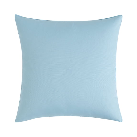 Outdoor Water Proof Throw Pillows Covers, Soft Solid Color Decorative Pillow Covers 18X18 Inch for Couch Bed Sky Blue